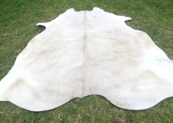 Cowhide Rug - Beige White (Large)